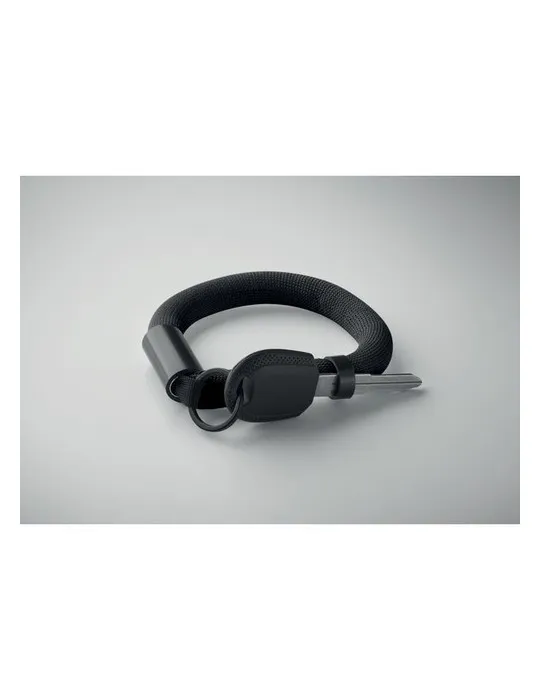 Bracelet porte-clés flottant personnalisé POLLY Couleurs : blanc Matières : acier inoxydable recyclé cadeau collaborateur premiu