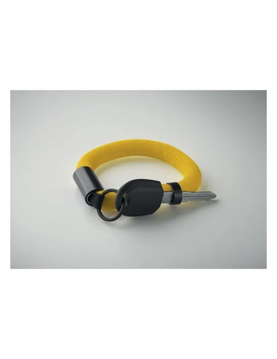 Bracelet porte-clés flottant personnalisé POLLY Couleurs : gris Matières : acier inoxydable recyclé objet publicitaire robuste