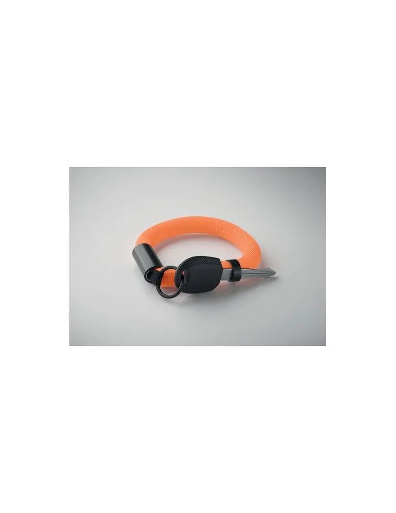 Bracelet porte-clés flottant personnalisé POLLY Couleurs : pierre Matières : acier inoxydable recyclé goodies entreprise design