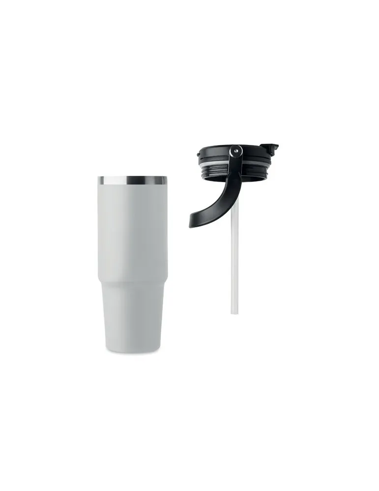 Gobelet double paroi personnalisé 850 ml SUMA HAND Couleurs : bleu pétrole Matières : acier inoxydable recyclé impression logo h