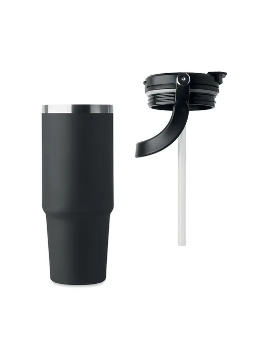 Gobelet double paroi personnalisé 850 ml SUMA HAND Couleurs : bleu marine Matières : acier inoxydable recyclé marquage couleur é