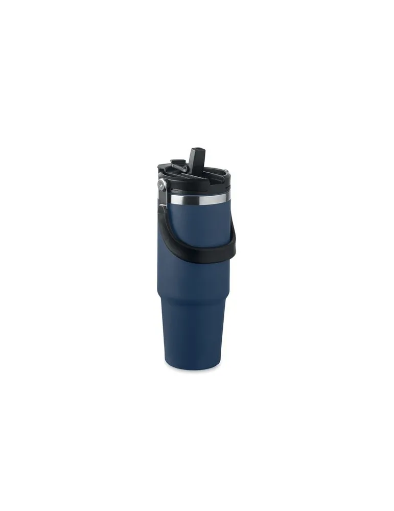 Gobelet double paroi personnalisé 850 ml SUMA HAND Couleurs : noir Matières : acier inoxydable recyclé cadeau entreprise pas che
