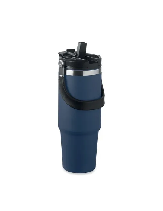 Gobelet double paroi personnalisé 850 ml SUMA HAND Couleurs : noir Matières : acier inoxydable recyclé cadeau entreprise pas che