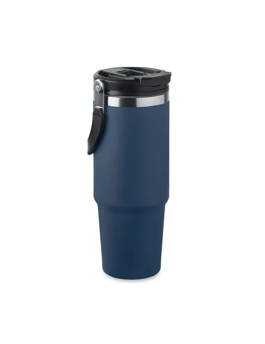 Gobelet double paroi personnalisé 850 ml SUMA HAND Couleurs : noir Matières : acier inoxydable recyclé goodies publicitaire évén