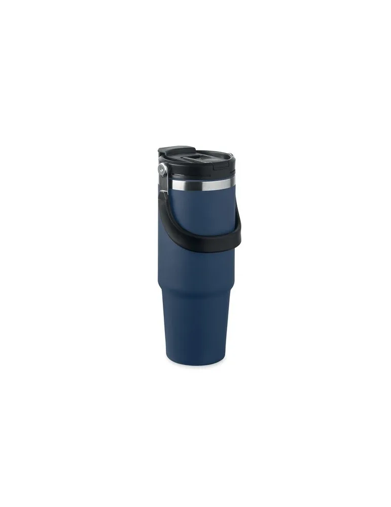 Gobelet double paroi personnalisé 850 ml SUMA HAND Couleurs : noir Matières : acier inoxydable recyclé objet promotionnel éco-re