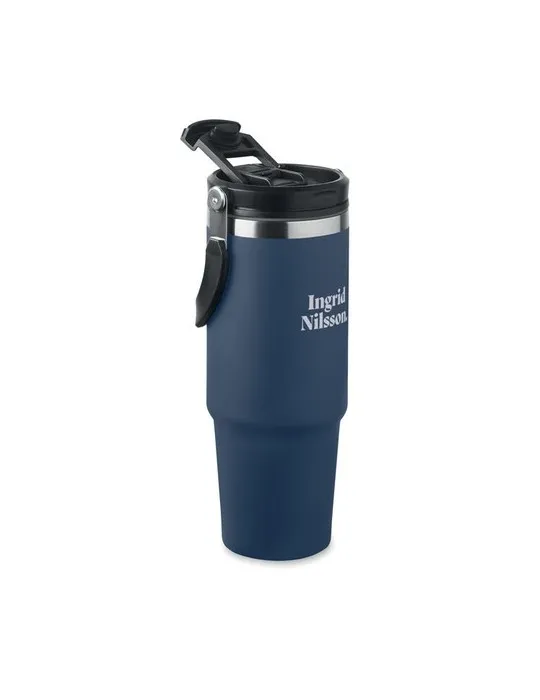 Gobelet double paroi personnalisé 850 ml SUMA HAND Couleurs : noir Matières : acier inoxydable recyclé objet promo petit budget