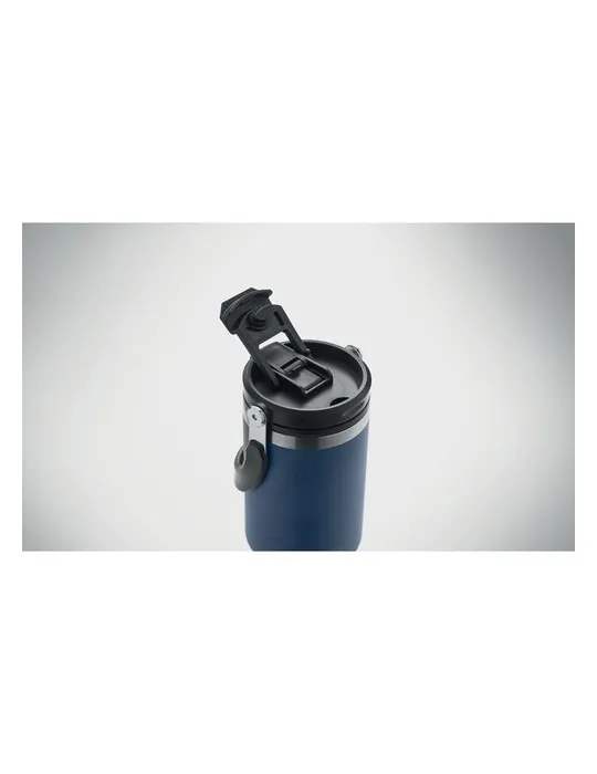 Gobelet double paroi personnalisé 850 ml SUMA HAND Couleurs : noir Matières : acier inoxydable recyclé goodies publicitaire évén