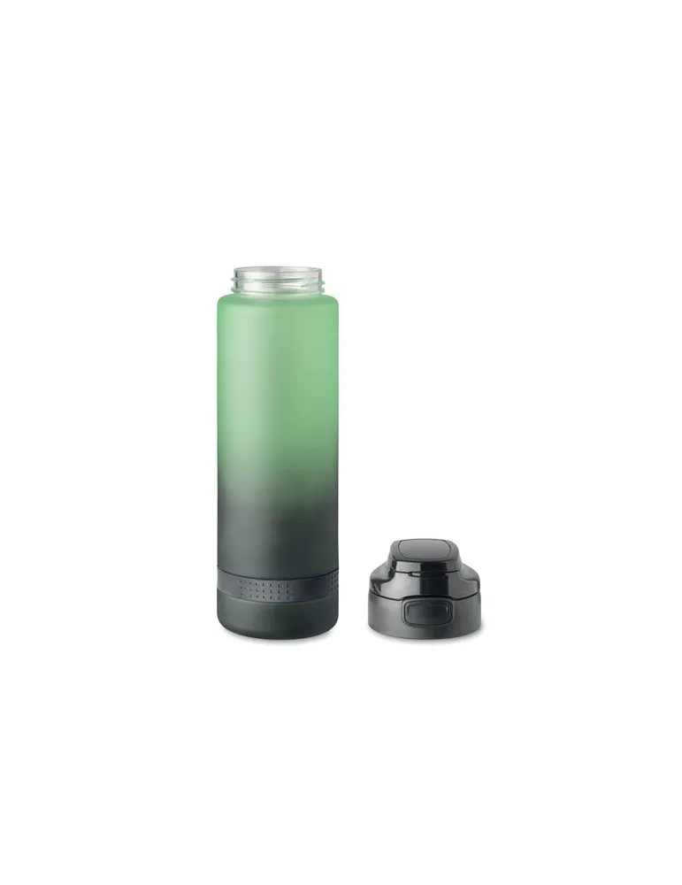 Bouteille de sport écologique 1L en RPET - LEVEL Couleurs : gris Matières : acier inoxydable recyclé impression haute définition