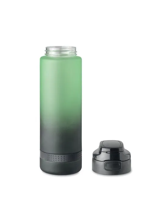 Bouteille de sport écologique 1L en RPET - LEVEL Couleurs : gris Matières : acier inoxydable recyclé impression haute définition