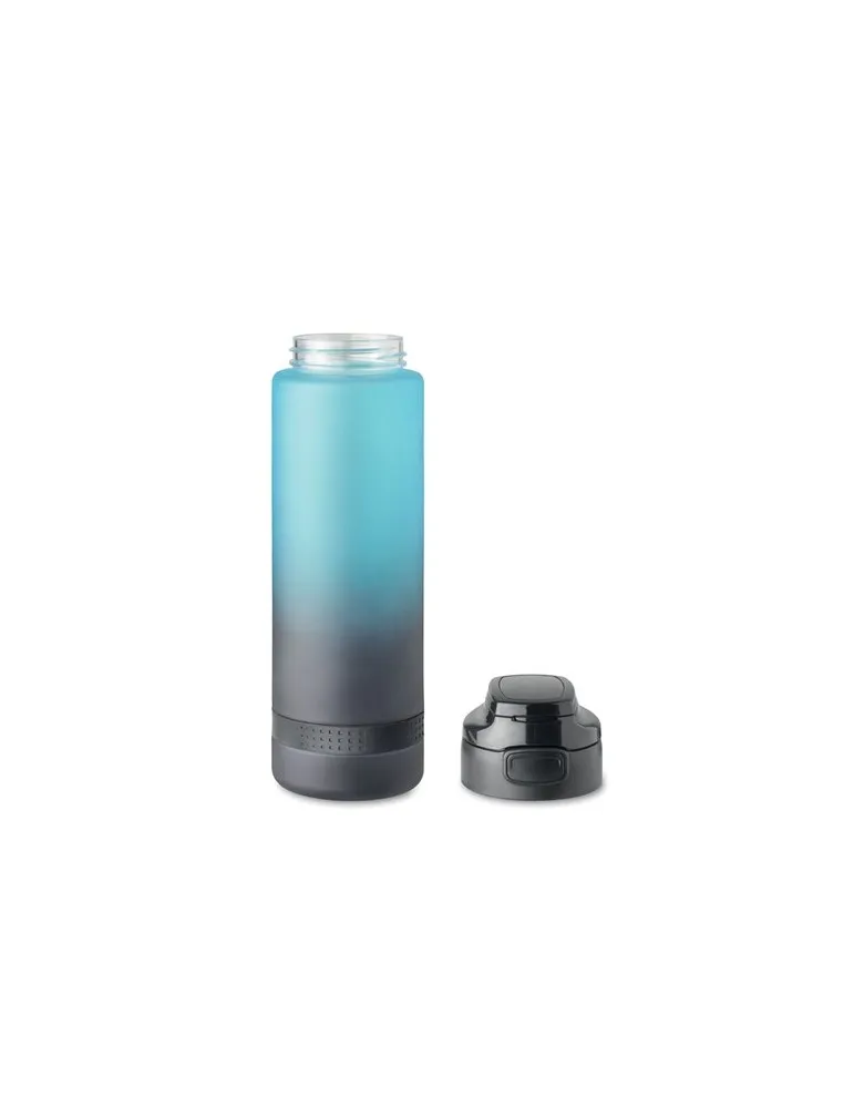 Bouteille de sport écologique 1L en RPET - LEVEL Couleurs : noir Matières : acier inoxydable recyclé goodies publicitaire durabl