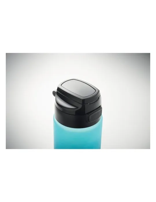 Bouteille de sport écologique 1L en RPET - LEVEL Couleurs : noir Matières : acier inoxydable recyclé objet promotionnel éco-resp