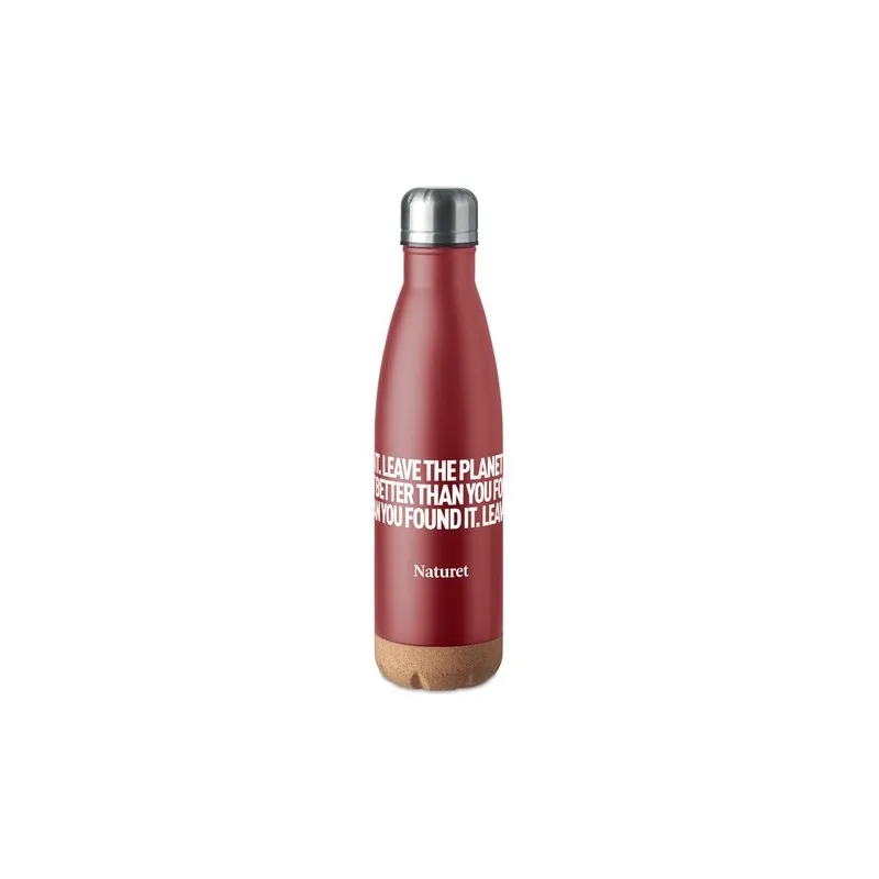 Bouteille isotherme double paroi écologique de 500 ml en acier inoxydable - ASPEN CORK Matières : polyéthylène (PE) Taille texti