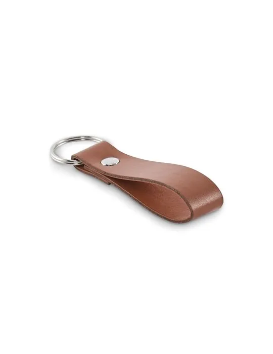 Porte-clés publicitaire à boucle en PU STROKEY MO2460 Matières : PET recyclé Couleurs : bleu marine cadeau entreprise pas cher