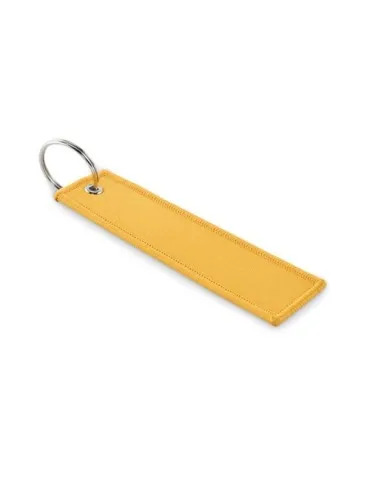 Porte-clés publicitaires personnalisés Key tag TAKEOFF Couleurs : gris transparent Matières : acier inoxydable recyclé