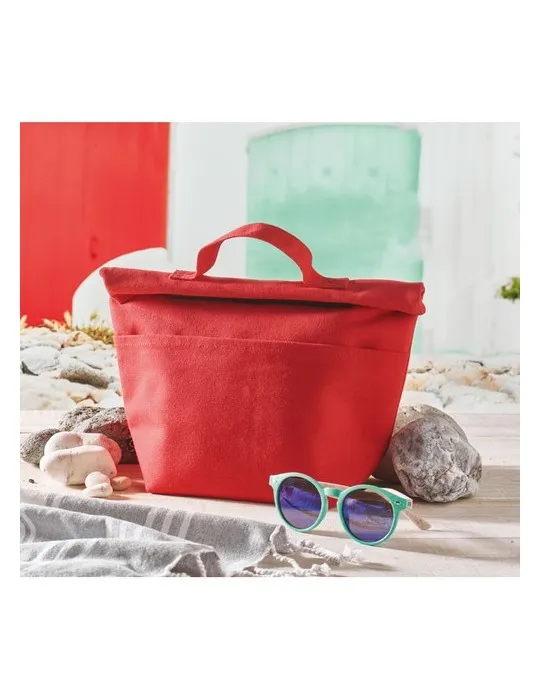 Sac isotherme écologique en coton recyclé RECOBA COLOUR Matières : métal Couleurs : argenté cadeau entreprise pas cher