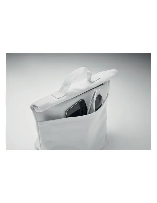 Sac isotherme écologique en coton recyclé RECOBA COLOUR Couleurs : bleu marine Matières : acier inoxydable recyclé personnalisab