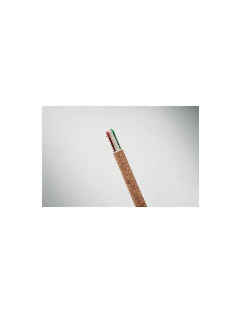 Stylo à bille publicitaire 4 couleurs ARBOCHO Matières : coton recyclé Couleurs : noir personnalisable avec votre logo