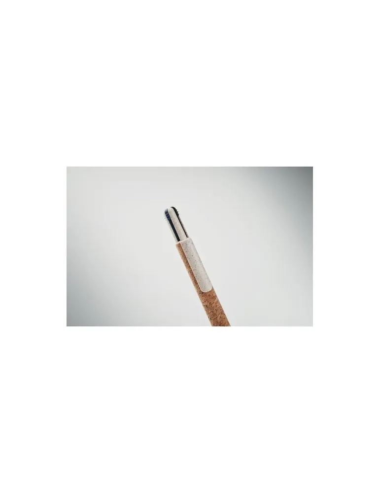 Stylo à bille publicitaire 4 couleurs ARBOCHO Matières : coton recyclé Couleurs : noir goodies publicitaire événementiel