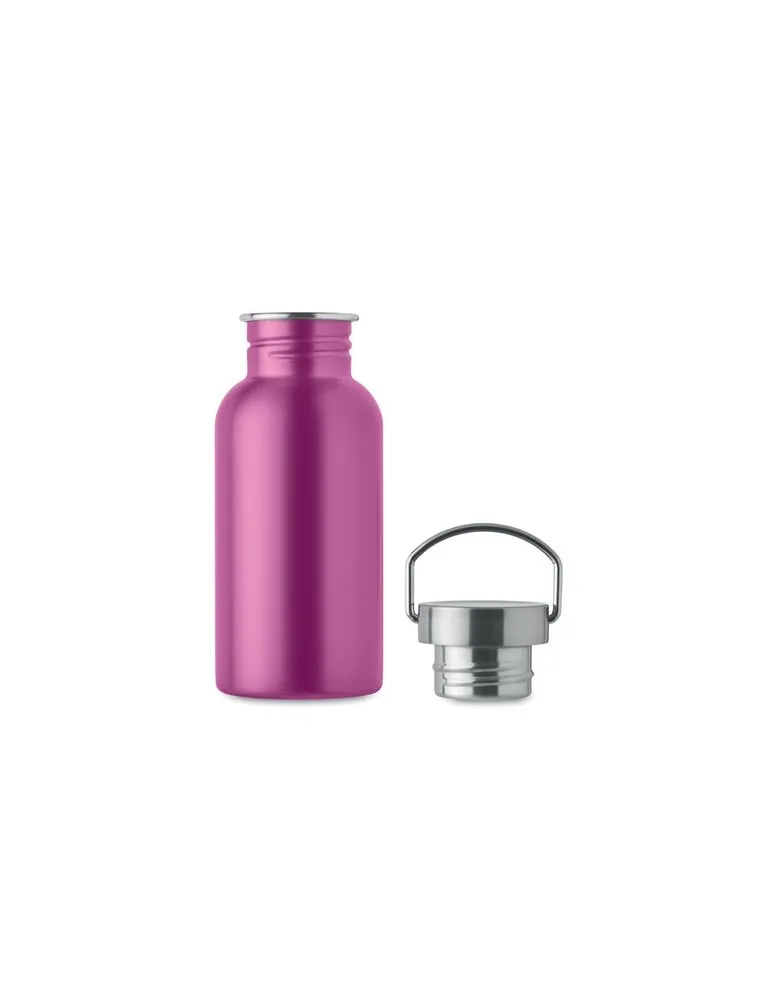 Bouteille publicitaire simple paroi 500 ml FLORENCE SING Matières : aluminium recyclé  Couleurs : bleu personnalisation sur mesu