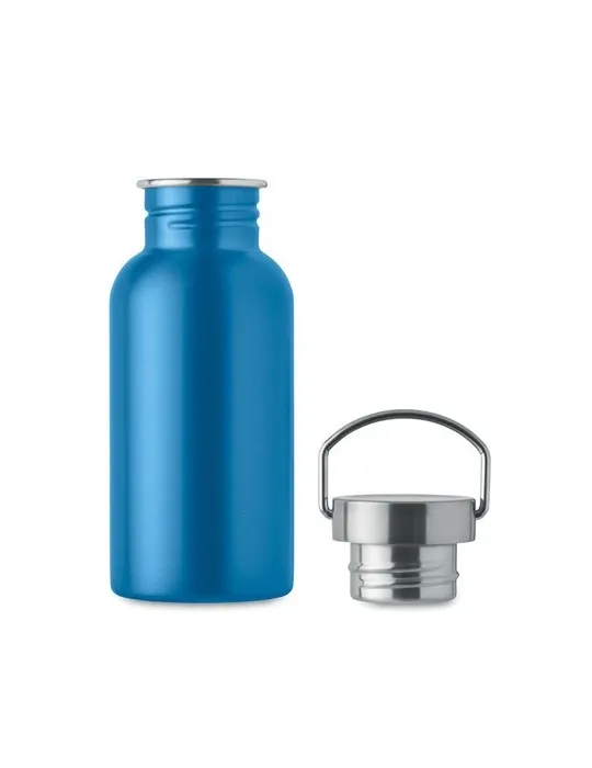 Bouteille publicitaire simple paroi 500 ml FLORENCE SING Matières : aluminium recyclé  Couleurs : blanc personnalisable avec vot