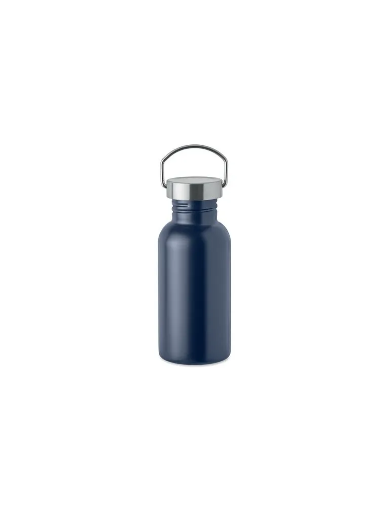 Bouteille publicitaire simple paroi 500 ml FLORENCE SING Matières : aluminium recyclé  Couleurs : noir cadeau collaborateur prem