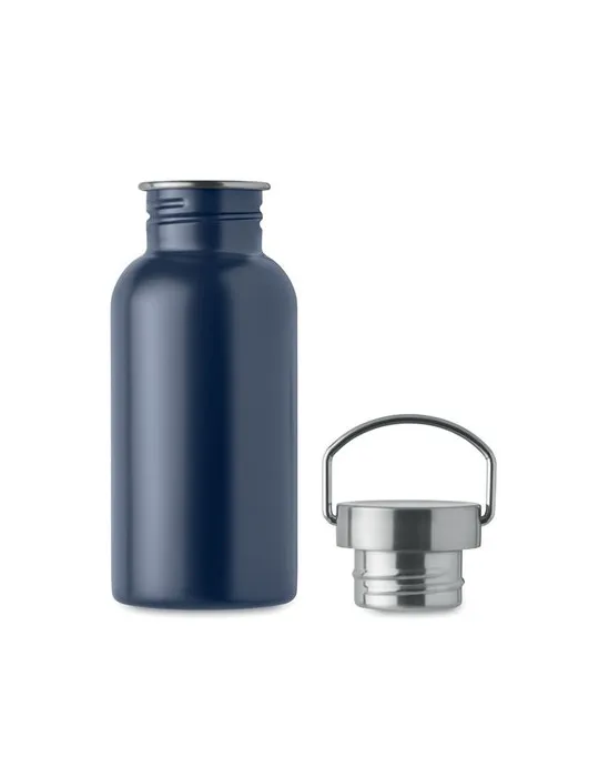 Bouteille publicitaire simple paroi 500 ml FLORENCE SING Matières : aluminium recyclé  Couleurs : noir objet promo petit budget