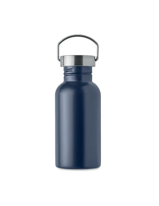 Bouteille publicitaire simple paroi 500 ml FLORENCE SING Matières : aluminium recyclé  Couleurs : noir impression logo haute qua