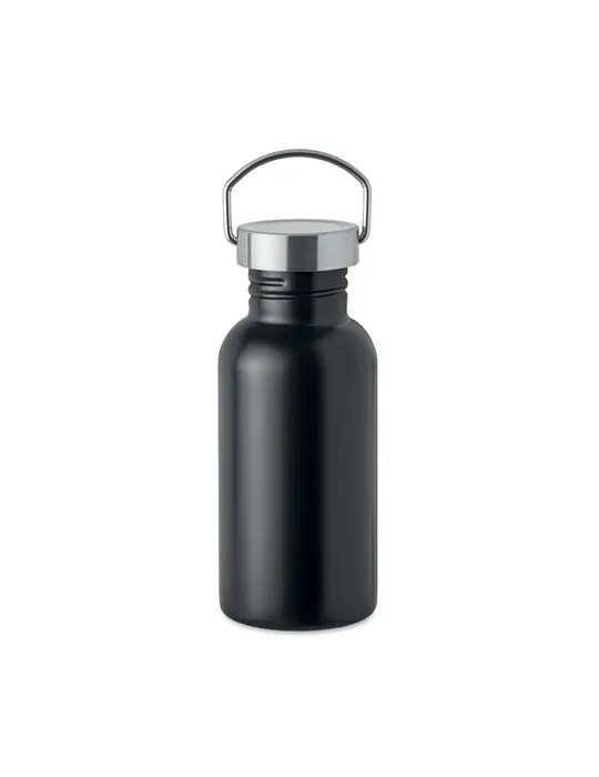 Bouteille publicitaire simple paroi 500 ml FLORENCE SING Matières : bambou Couleurs : bleu objet promotionnel éco-responsable