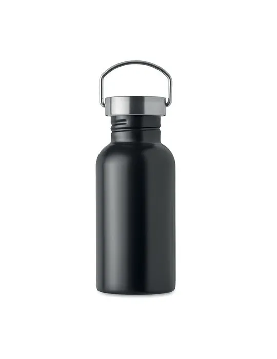 Bouteille publicitaire simple paroi 500 ml FLORENCE SING Matières : bambou Couleurs : bleu objet promotionnel éco-responsable