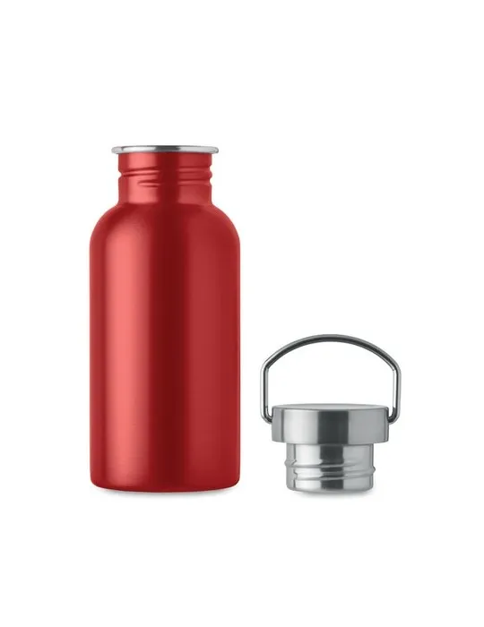 Bouteille publicitaire simple paroi 500 ml FLORENCE SING Matières : bambou Couleurs : blanc impression logo haute qualité