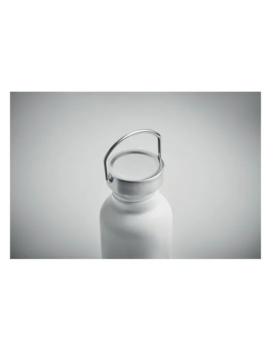 Bouteille publicitaire simple paroi 500 ml FLORENCE SING Matières : aluminium recyclé  Couleurs : bleu marquage couleur éclatant