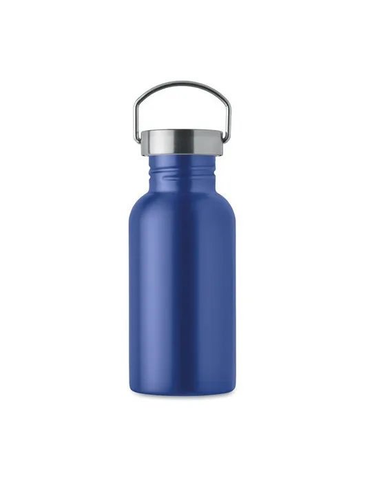 Bouteille publicitaire simple paroi 500 ml FLORENCE SING Matières : aluminium recyclé  Couleurs : blanc marquage laser ultra pré