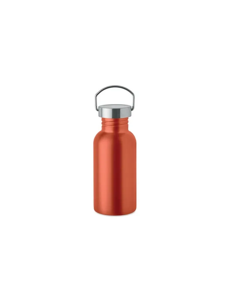 Bouteille publicitaire simple paroi 500 ml FLORENCE SING Matières : aluminium recyclé  Couleurs : argenté personnalisable avec v