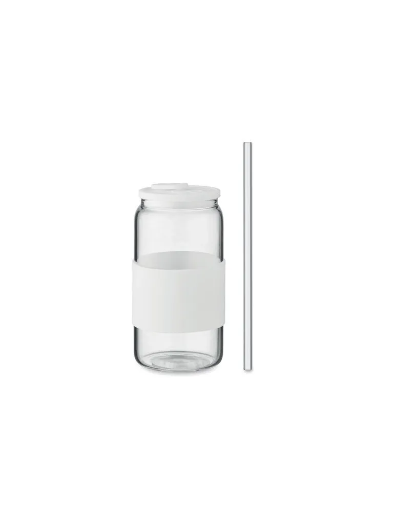 Gobelet publicitaire en verre 550ml BOROSIP Matières : ABS recyclé Couleurs : noir marquage laser ultra précis