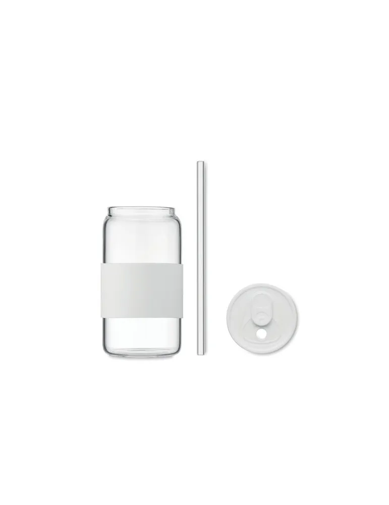 Gobelet publicitaire en verre 550ml BOROSIP Matières : ABS recyclé Couleurs : noir personnalisation rapide en France