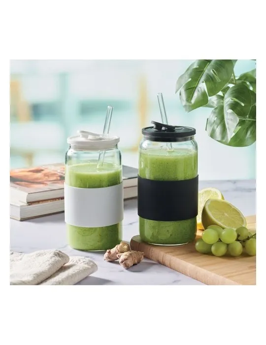 Gobelet publicitaire en verre 550ml BOROSIP Matières : ABS recyclé Couleurs : noir accessoire événementiel unique