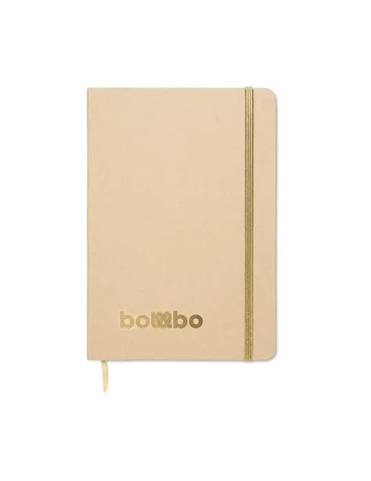 Carnet A5 publicitaire à couleur révélée ROUTE Matières : coton recyclé Couleurs : bleu goodies personnalisé en stock