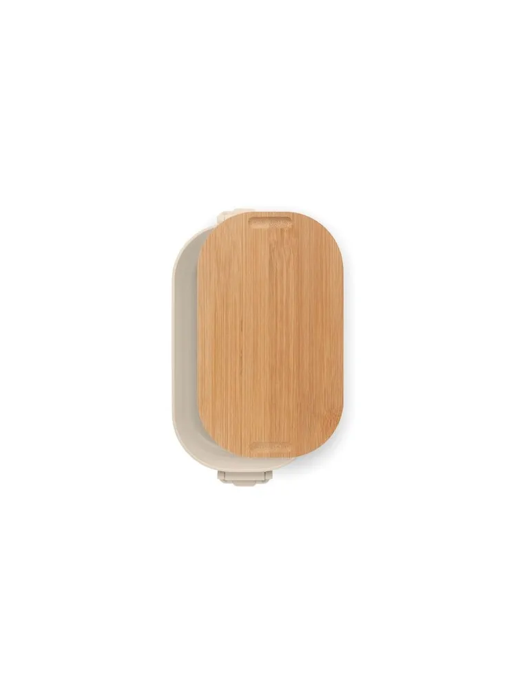 Boîte à lunch publicitaire en PP 700 ml LEKKER Matières : coton Couleurs : vert foncé marquage laser ultra précis