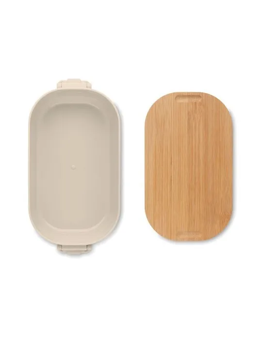 Boîte à lunch publicitaire en PP 700 ml LEKKER Matières : coton Couleurs : vert foncé objet publicitaire robuste