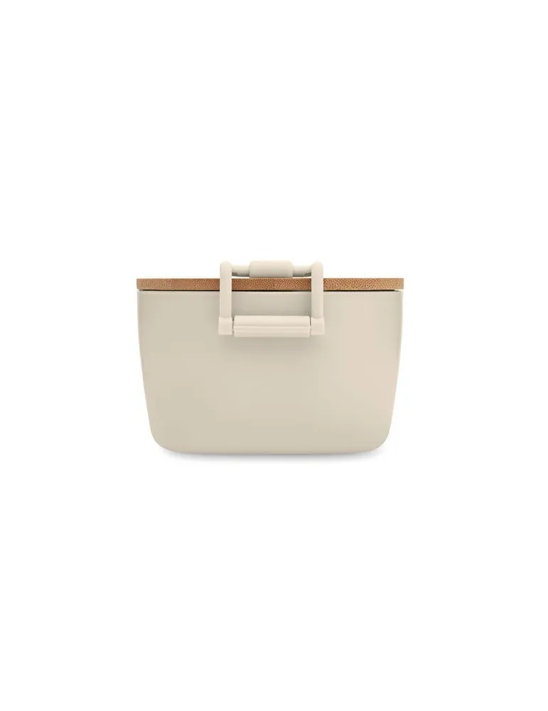 Boîte à lunch publicitaire en PP 700 ml LEKKER Matières : coton Couleurs : vert foncé personnalisation sur mesure