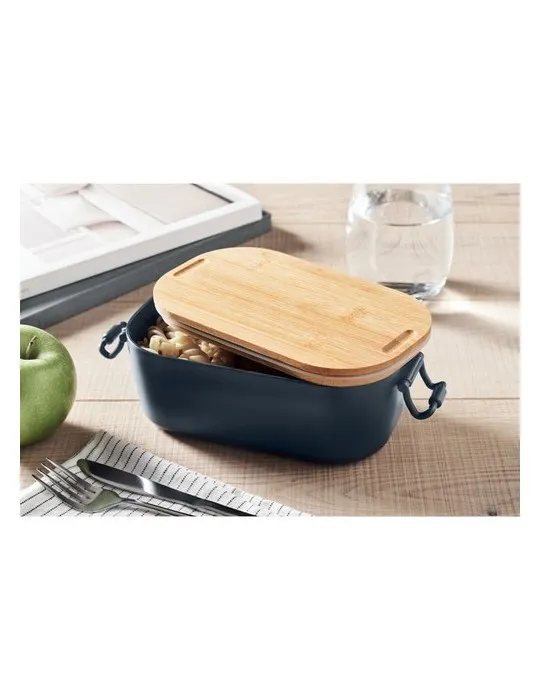 Boîte à lunch publicitaire en PP 700 ml LEKKER Matières : coton Couleurs : ivoire personnalisable avec votre logo