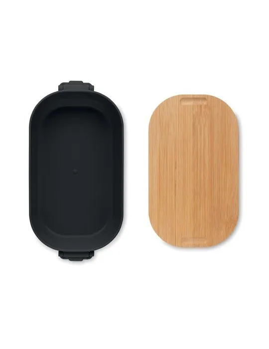 Boîte à lunch publicitaire en PP 700 ml LEKKER Matières : coton Couleurs : fuchsia marquage couleur éclatante