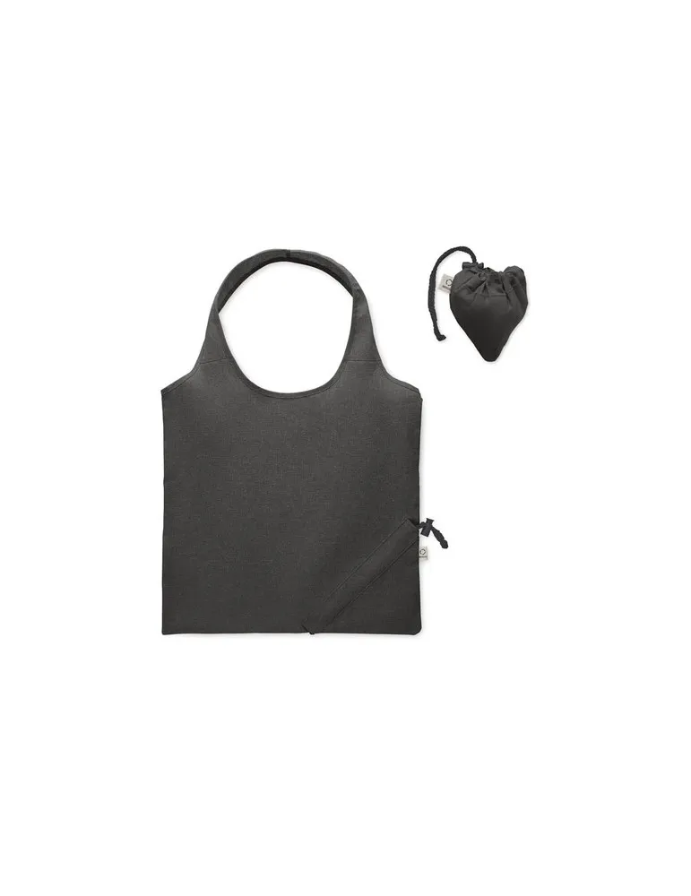 Shopping pliable publicitaire 140 gr/m² CARRIE COLOUR Matières : coton biologique Couleurs : jaune