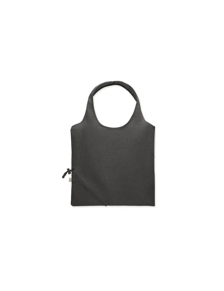 Shopping pliable publicitaire 140 gr/m² CARRIE COLOUR Matières : coton biologique Couleurs : jaune objet promo petit budget