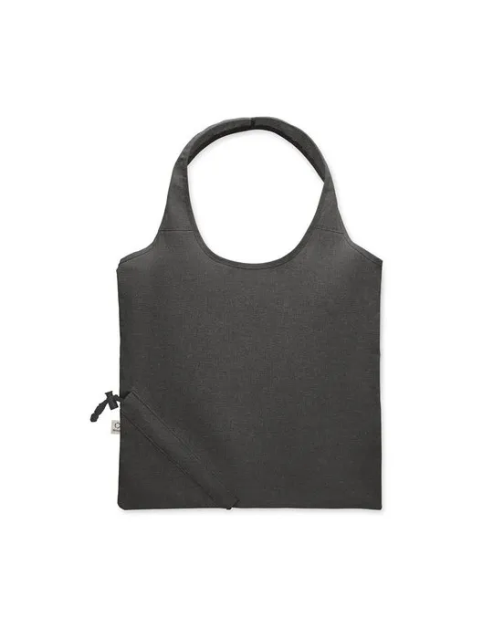 Shopping pliable publicitaire 140 gr/m² CARRIE COLOUR Matières : coton biologique Couleurs : jaune objet promo petit budget