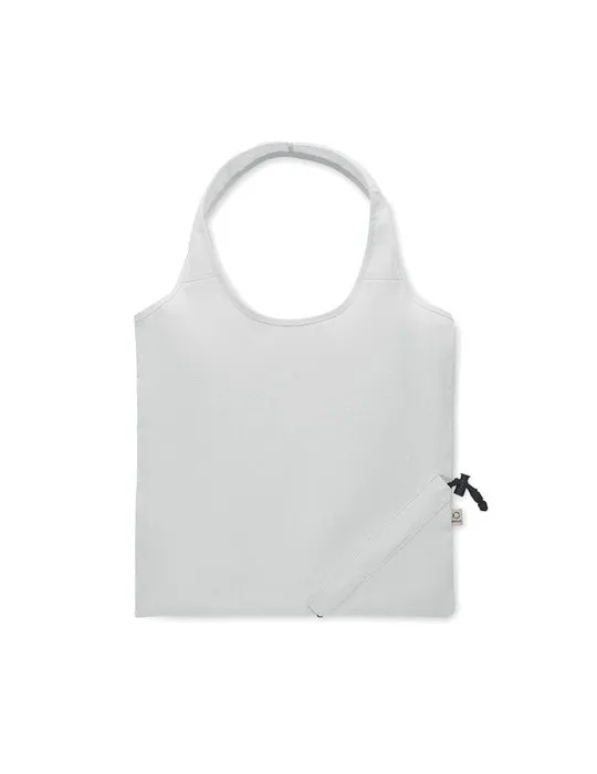 Shopping pliable publicitaire 140 gr/m² CARRIE COLOUR Matières : coton biologique Couleurs : bleu marine objet promo petit budge