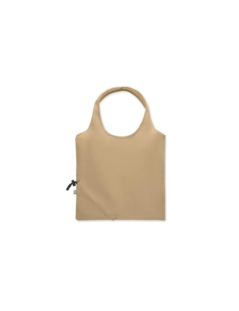 Shopping pliable publicitaire 140 gr/m² CARRIE COLOUR Matières : coton biologique Couleurs : vert citron personnalisation sur me