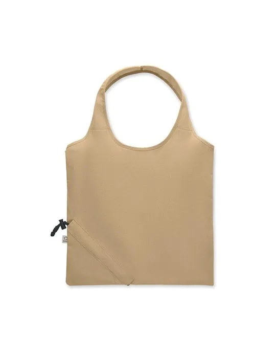 Shopping pliable publicitaire 140 gr/m² CARRIE COLOUR Matières : coton biologique Couleurs : vert citron personnalisation sur me