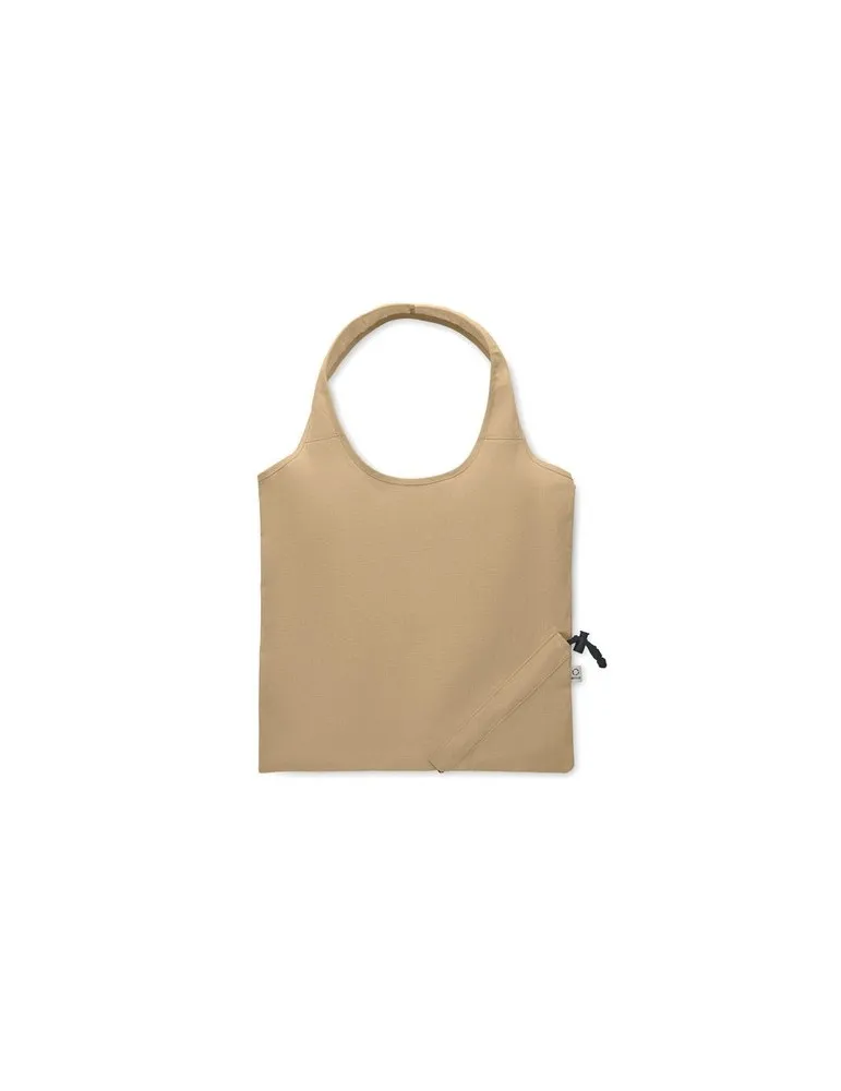 Shopping pliable publicitaire 140 gr/m² CARRIE COLOUR Matières : coton biologique Couleurs : vert citron goodies entreprise desi