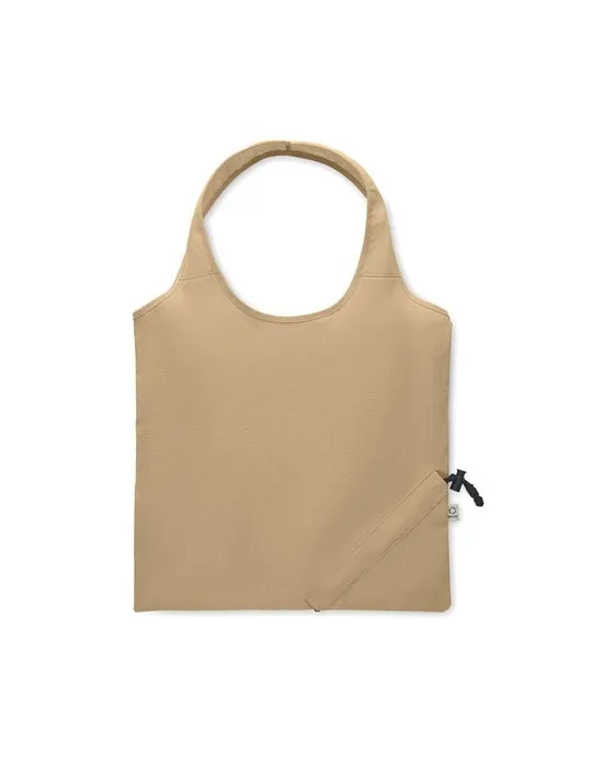 Shopping pliable publicitaire 140 gr/m² CARRIE COLOUR Matières : coton biologique Couleurs : vert citron goodies entreprise desi